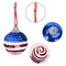 24 Pieces Independence Day Sequin Balls Ornaments- 1.57 Inch 4th of July Patriotic Ornaments Hanging Balls- Red White Blue Tree Balls Ornaments for Memorial Day Veteran Day Tree Decorations